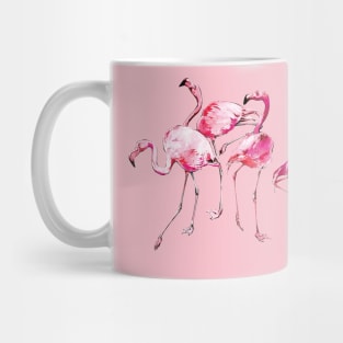 Watercolor Flamingo Cluster Mug